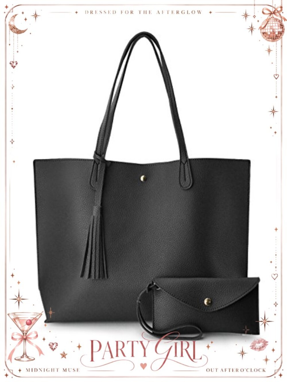 Pebbled Faux Leather Tote Minimalist Shoulder Handbag Medium